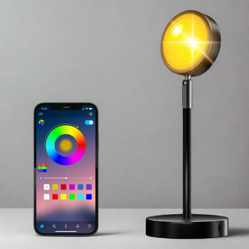 Lampe de projection LED à lumière d'ambiance et couleur réglable RetrosNJerseys