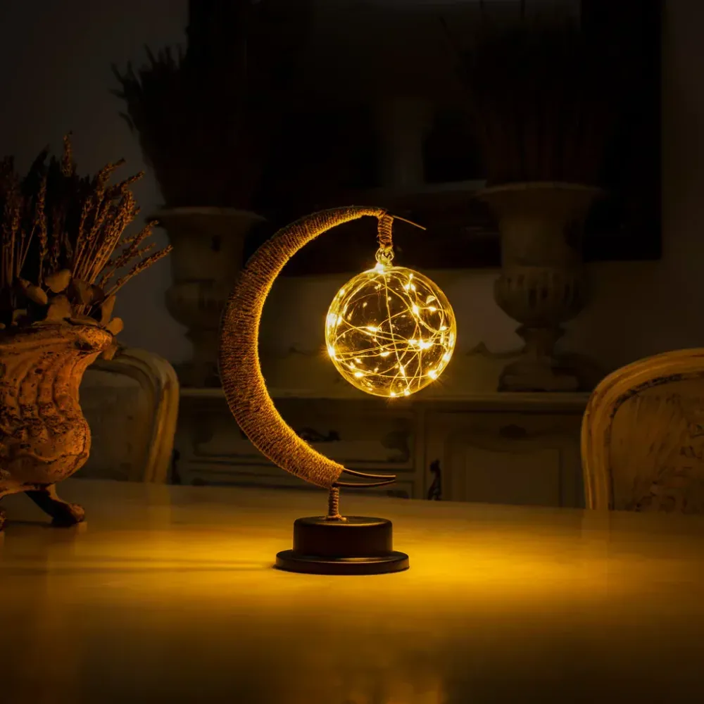 Lampe de table décorative LED en forme de lune RetrosNJerseys
