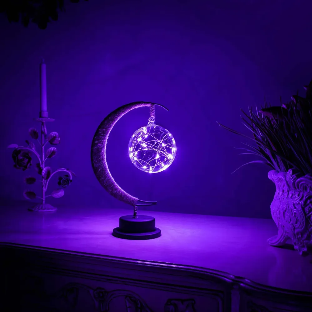 Lampe de table décorative LED en forme de lune RetrosNJerseys