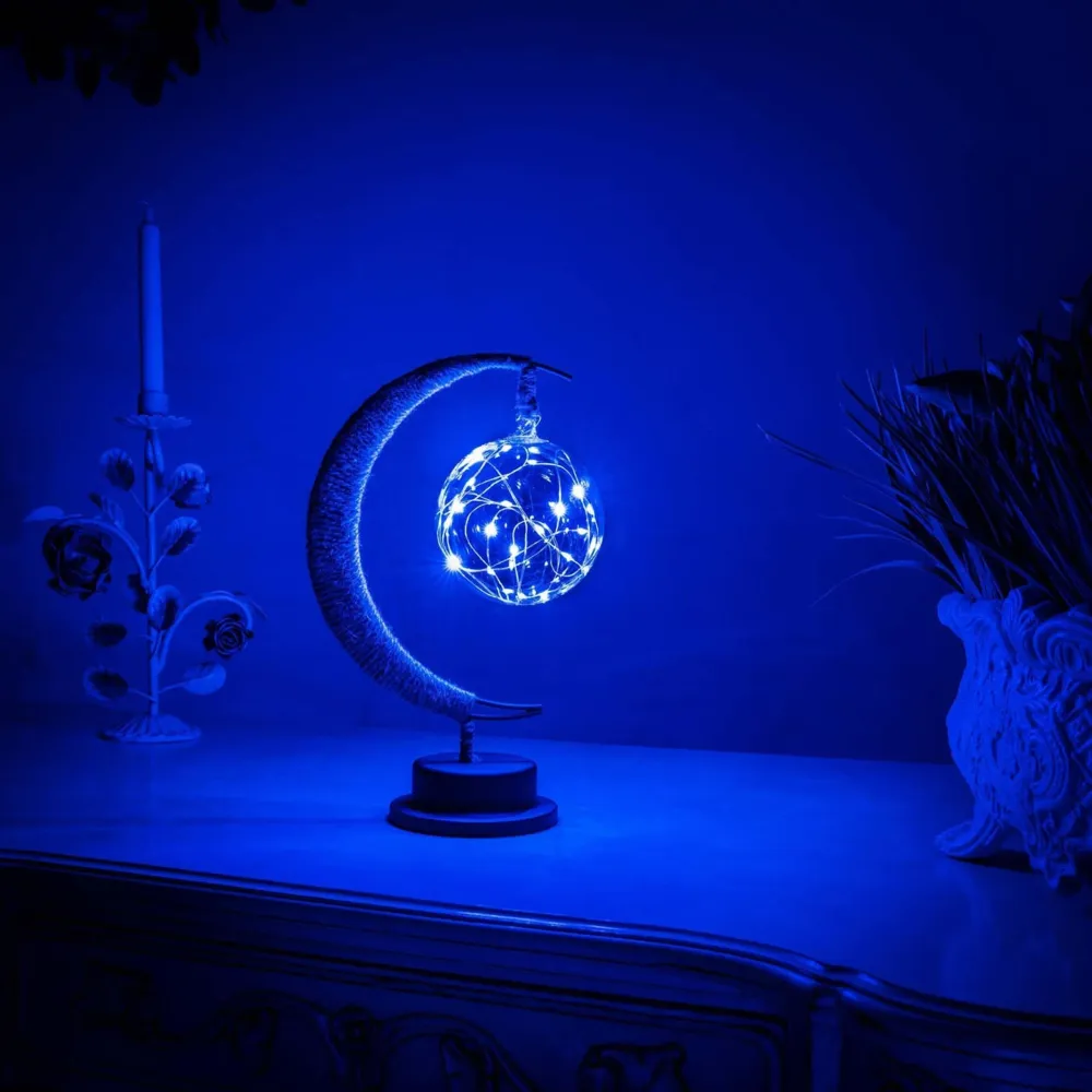 Lampe de table décorative LED en forme de lune RetrosNJerseys