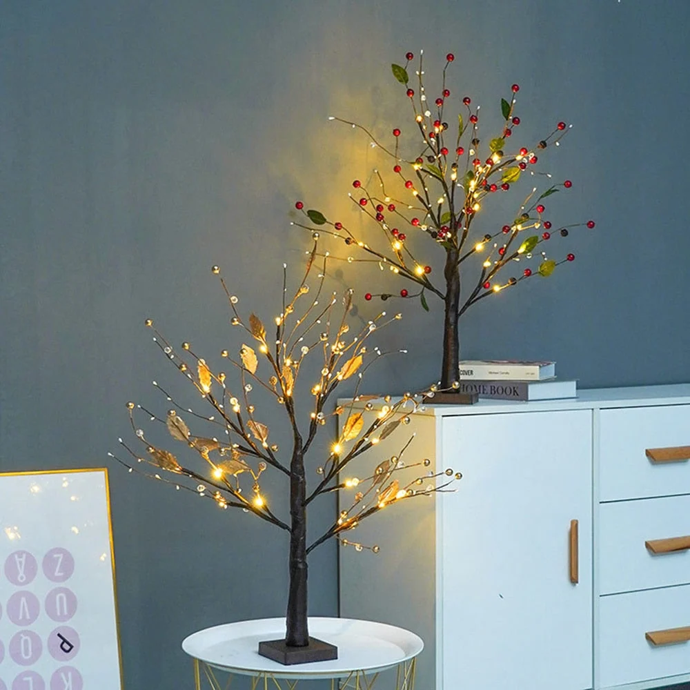 Lampe de table rustique en PVC avec arbre lumineux LED RetrosNJerseys
