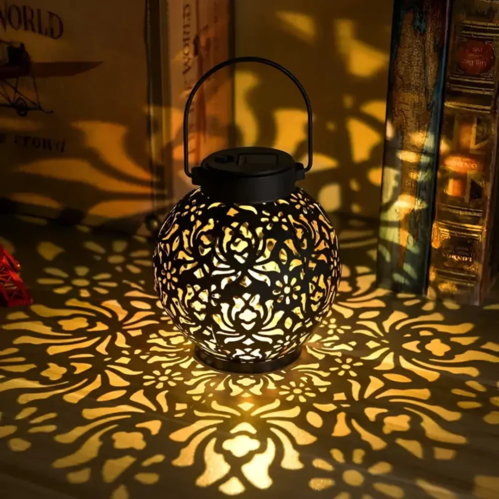 Lanterne solaire de jardin à effet lumineux à motifs RetrosNJerseys