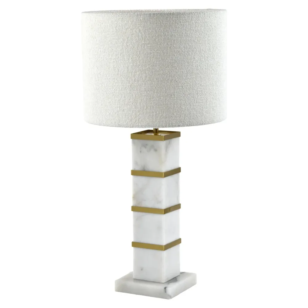 Richmond Interiors Lampe De Table En Marbre Celinae Avec Abat-Jour Inclus