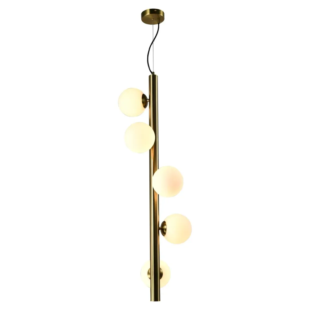Richmond Interiors Plafonnier Suspension Elorie avec Boules | Laiton Ancien