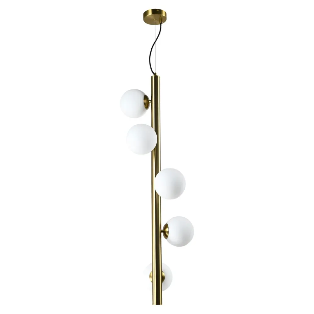 Richmond Interiors Plafonnier Suspension Elorie avec Boules | Laiton Ancien