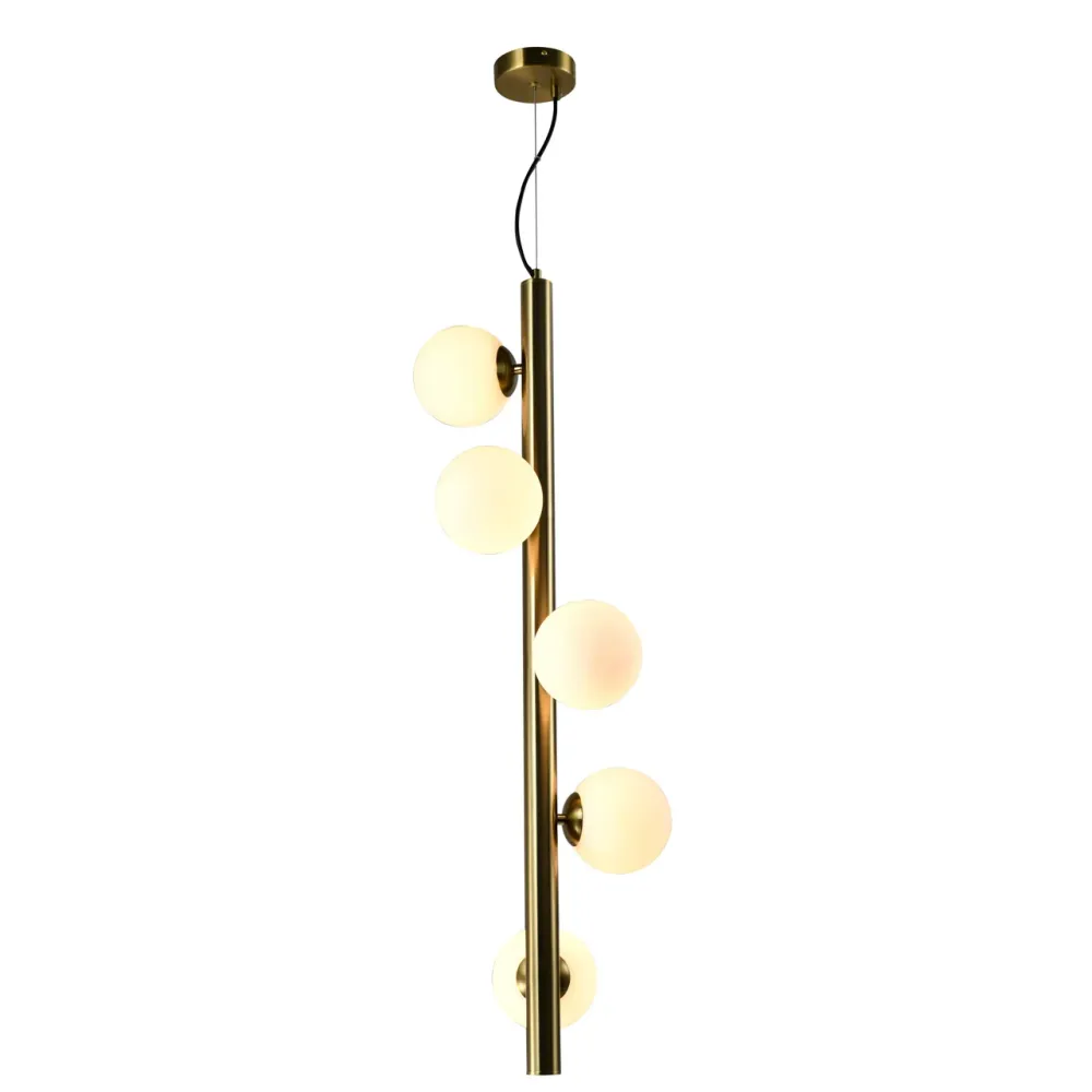 Richmond Interiors Plafonnier Suspension Elorie avec Boules | Laiton Ancien