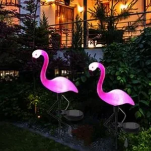 Lampe Solaire Flamant Rose Jardin Royaume Flamant Rose