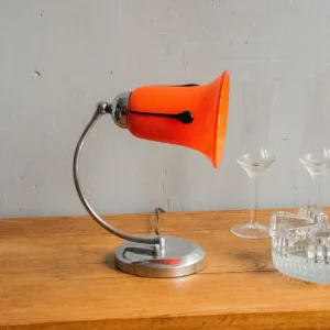 Julia, la lampe à poser orange en verre N°600 SCC