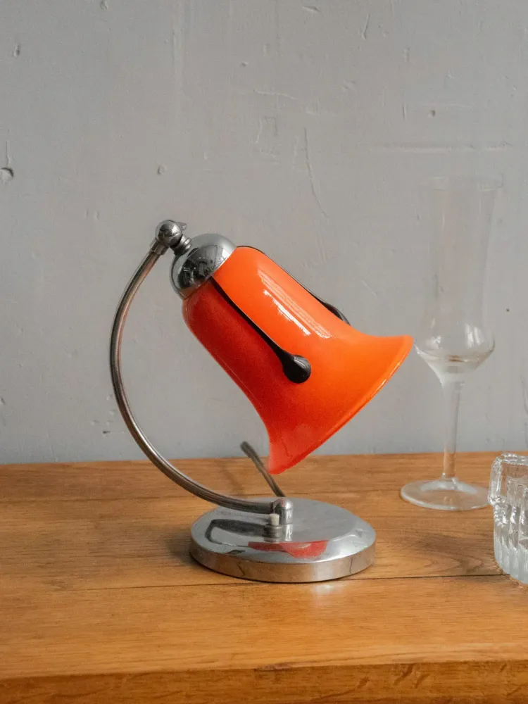 Julia, la lampe à poser orange en verre N°600 SCC