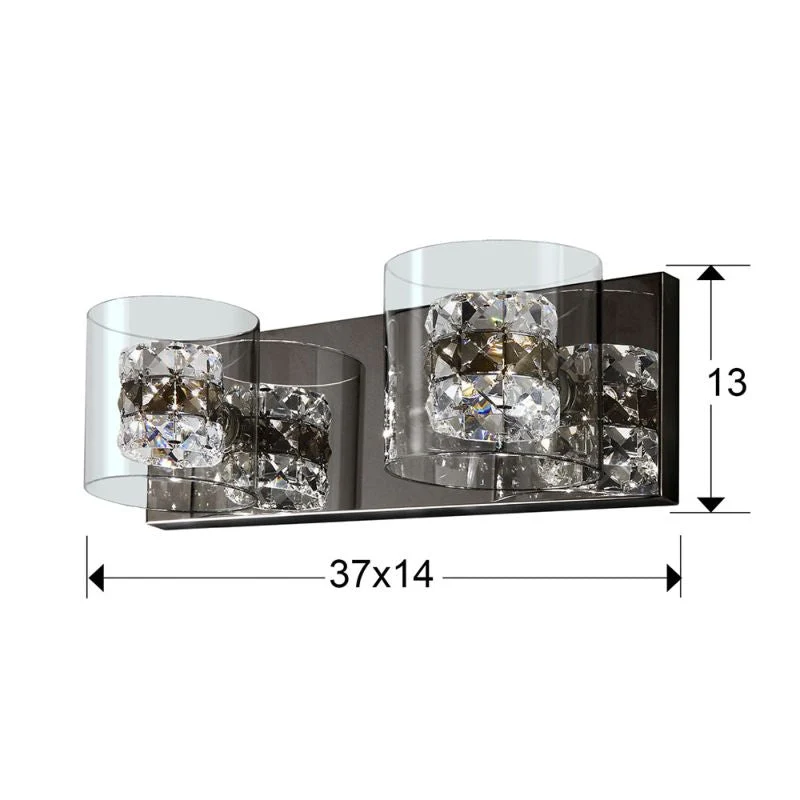 Applique murale Schuller FLASH 2L L 37cm, chromée G9