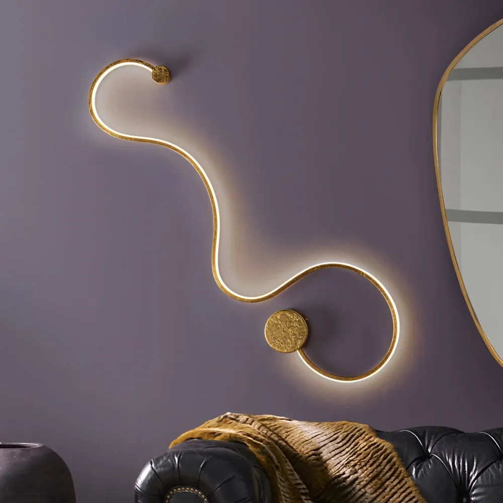 Applique murale Schuller GRAFOS 1L L 94cm, LED à feuilles d'or