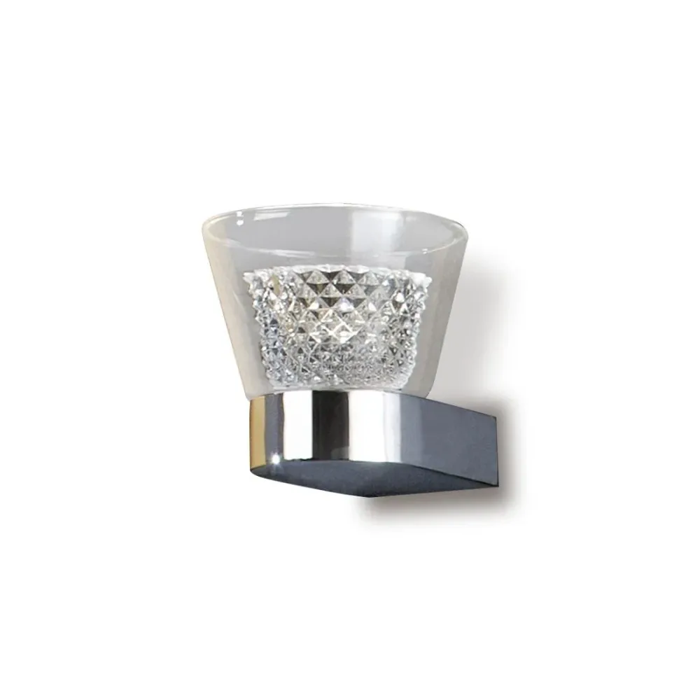 Applique murale Schuller LUCHA 1L H 10cm, LED chromée