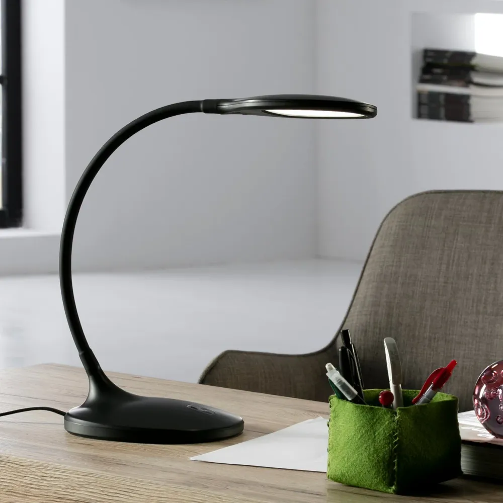 Lampe de bureau Schuller SCOOP 1L H 42cm, LED noire