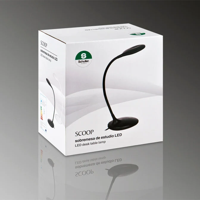 Lampe de bureau Schuller SCOOP 1L H 42cm, LED noire