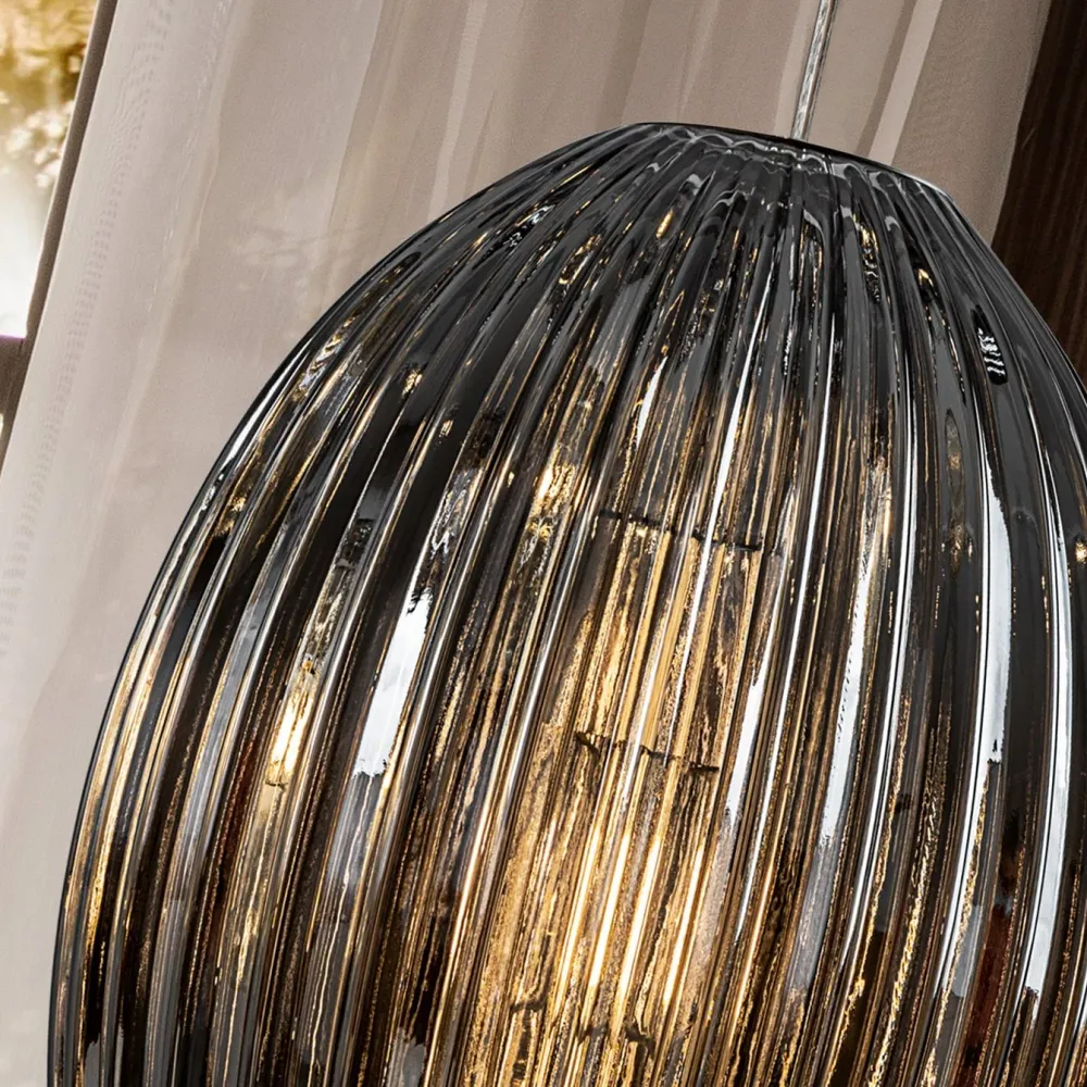 Lampe à suspension Schuller OVILA 1L D 30cm, fumée E27