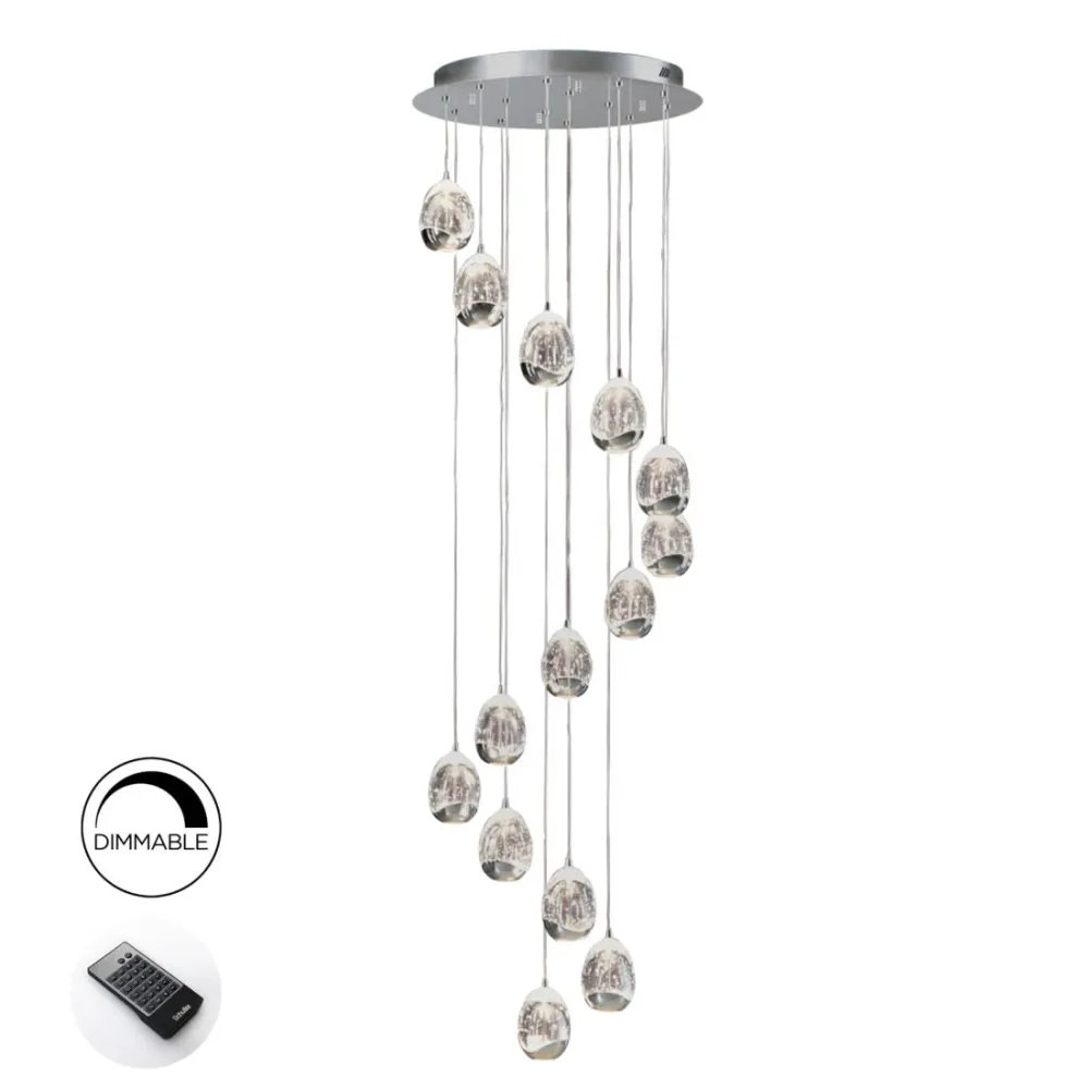 Lustre Schuller ROCIO 14L D 50cm chromé