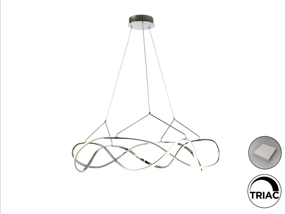 Schuller Molly LED Pendant Light 110Ø Dimmable Chrome 763585D