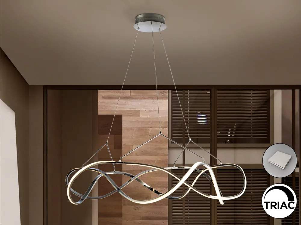 Schuller Molly LED Pendant Light 110Ø Dimmable Chrome 763585D