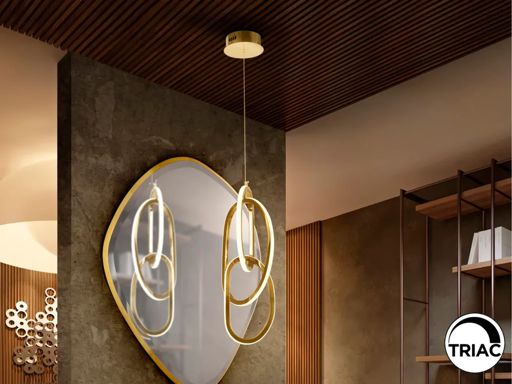 Schuller NEXO 3-Light Pendant Ceiling Lamp Gold 532464