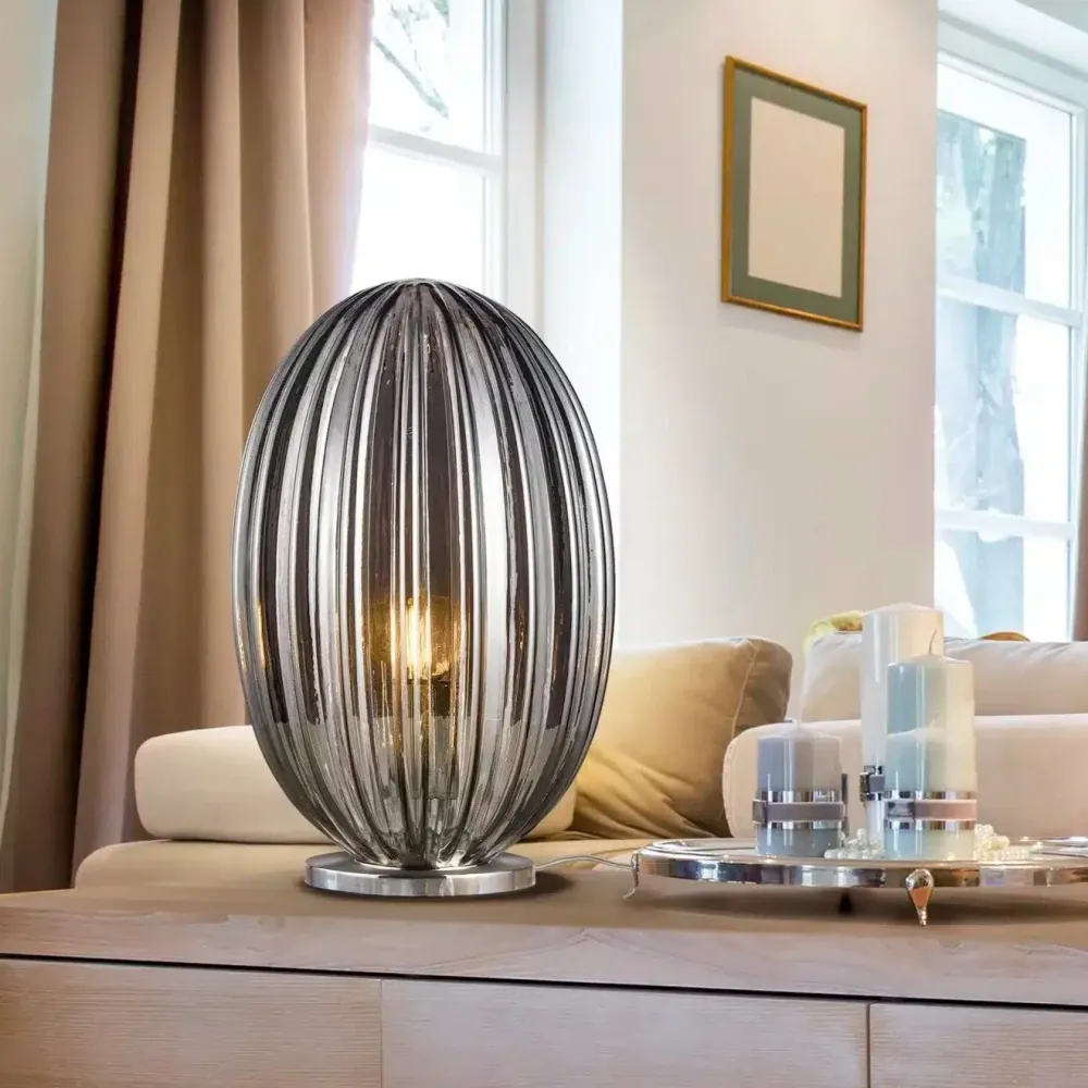 Schuller Ovila Table Lamp 1L Smoke 20Ø 752695
