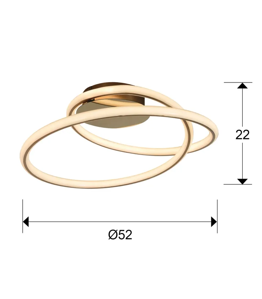 Schuller Tube ceiling light gold 138505