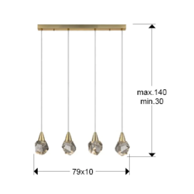 Suspension linéaire Schuller AQUARIA 4L L 79 cm