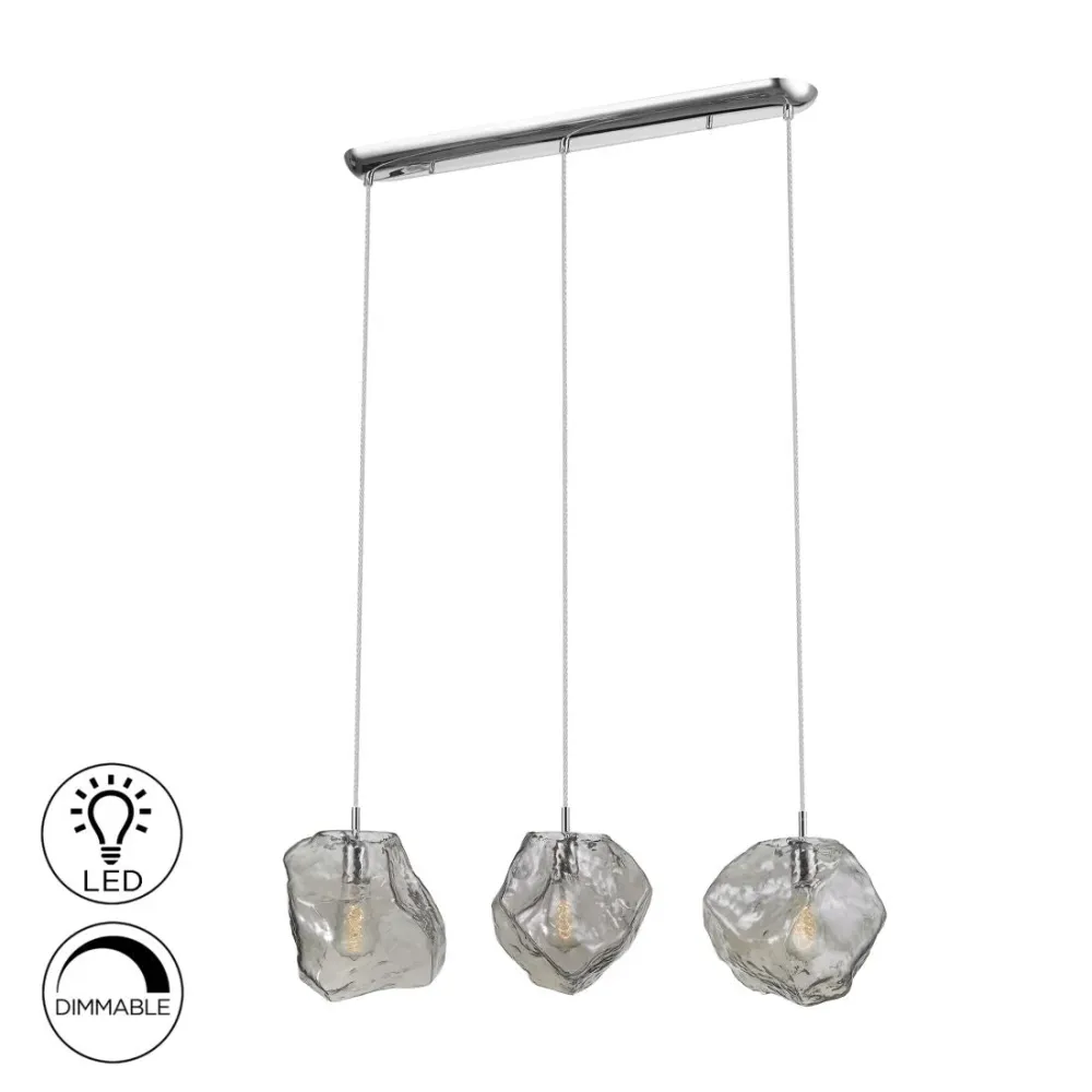 Suspension linéaire Schuller PETRA 3L L 100 cm, chromée