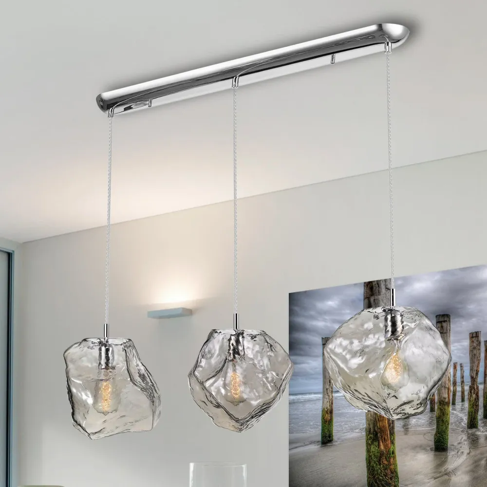 Suspension linéaire Schuller PETRA 3L L 100 cm, chromée