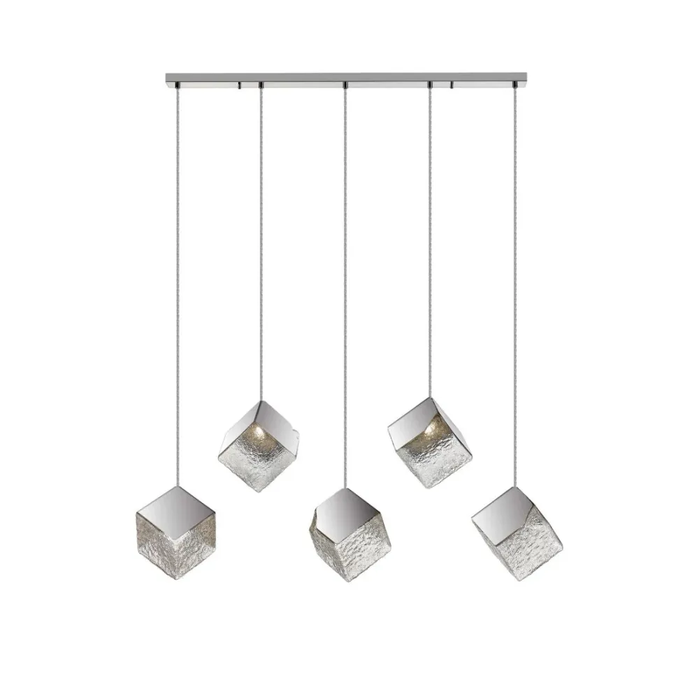 Suspension linéaire Schuller PRISCILA 5L L 116 cm, chromée