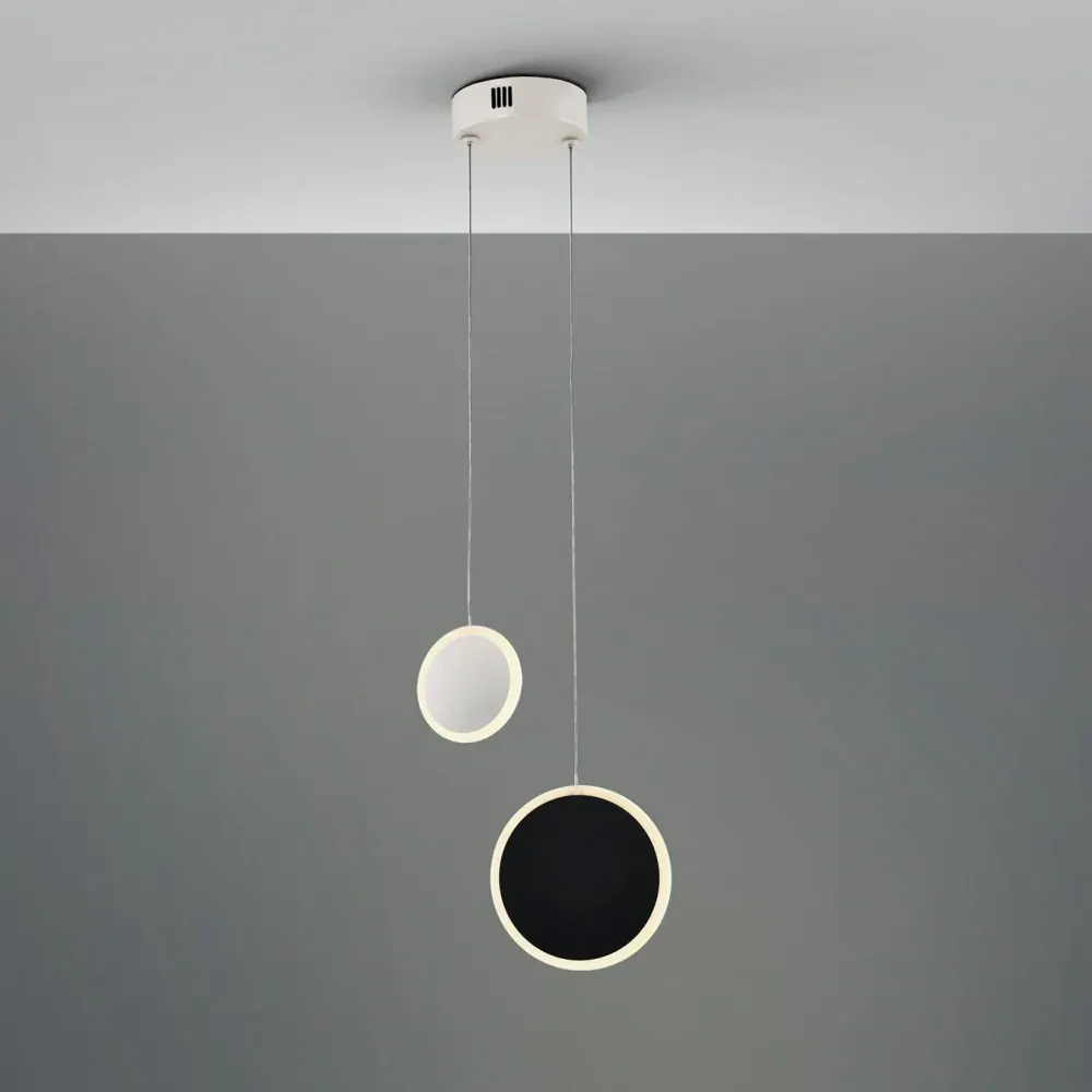 Suspension Schuller DUO 2L, blanc/noir