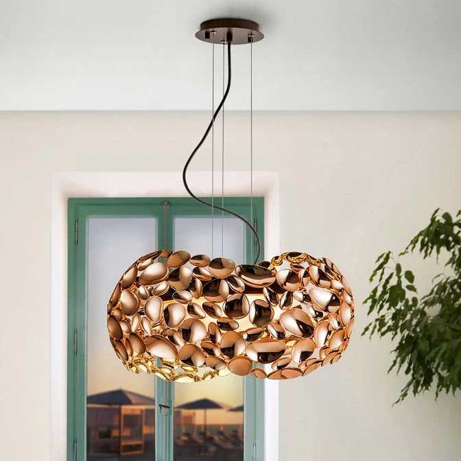 Suspension Schuller NARISA 5L D 47cm, LED dorée