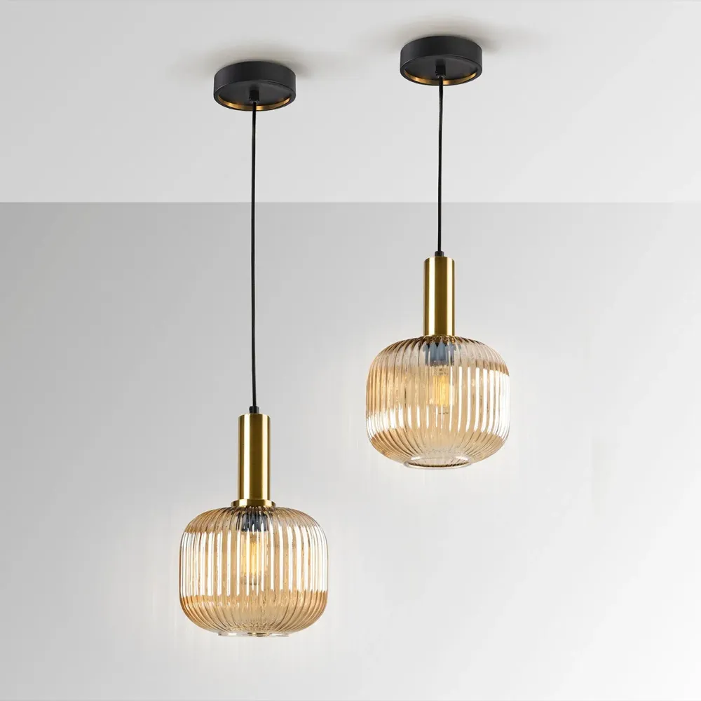 Suspension Schuller NORMA 1L D 20cm, ambre E27