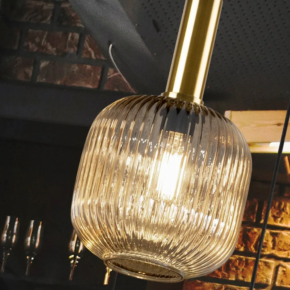 Suspension Schuller NORMA 1L D 20cm, ambre E27