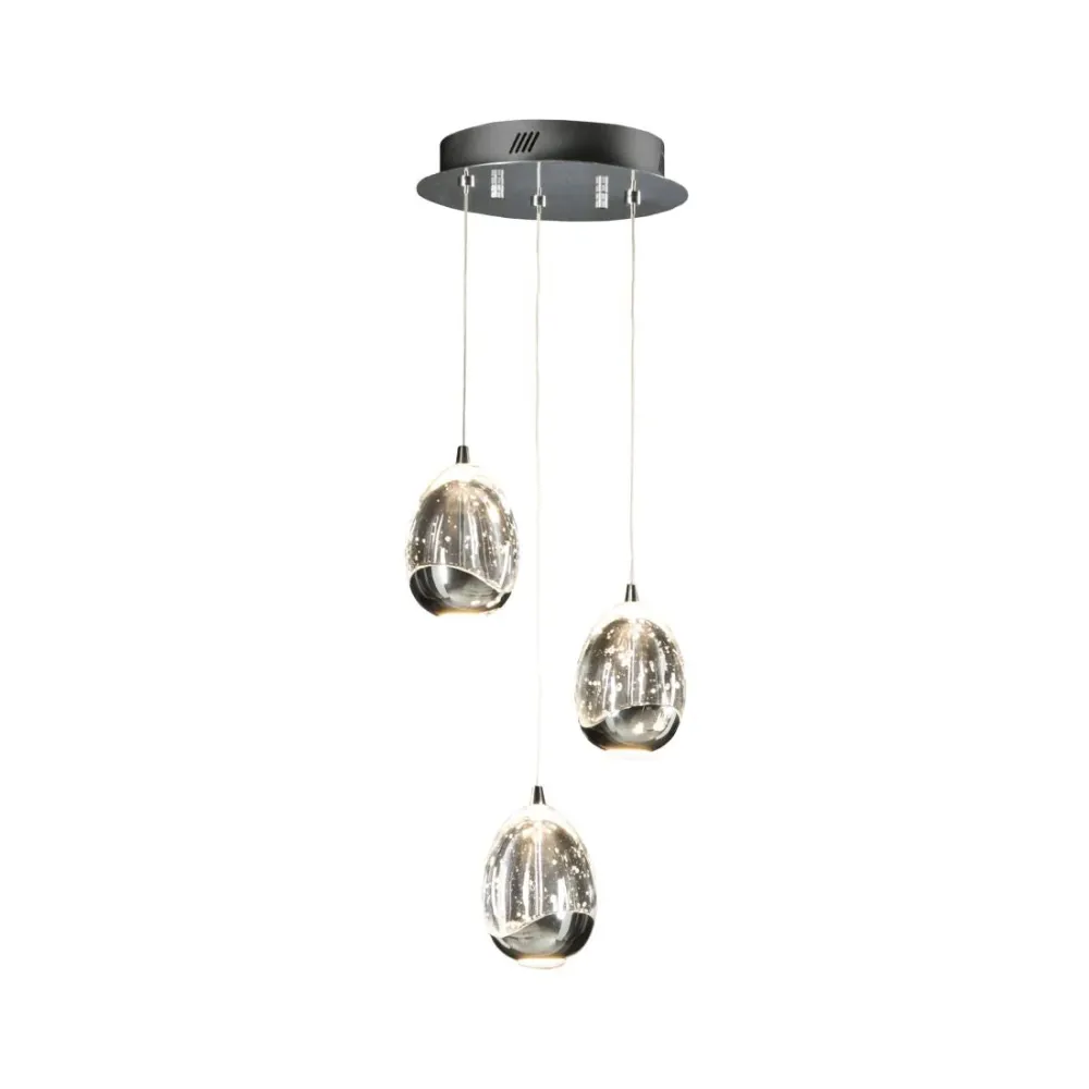 Suspension Schuller ROCIO 3L D 25cm, LED chromée