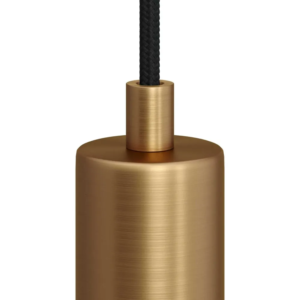Serre-câble cylindrique en métal complet avec tige, écrou et rondelle - Bronze satiné