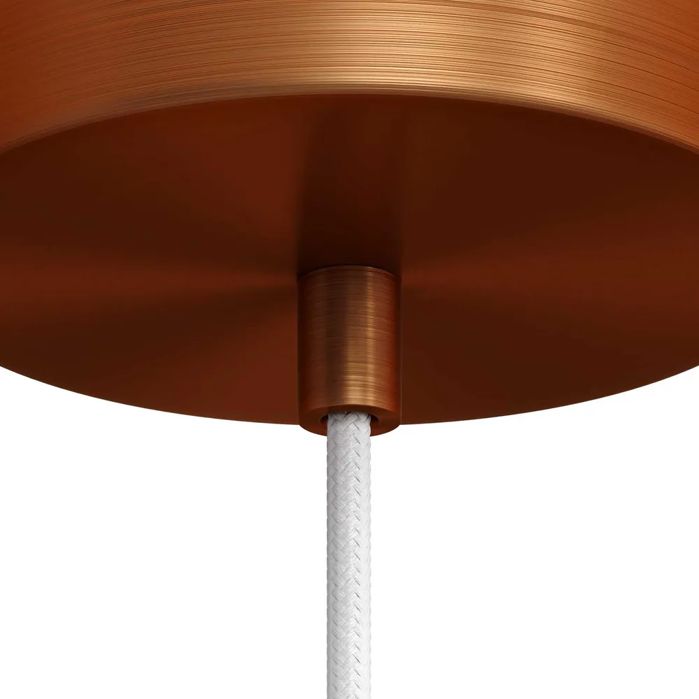 Serre-câble cylindrique en métal complet avec tige, écrou et rondelle - Cuivre satiné
