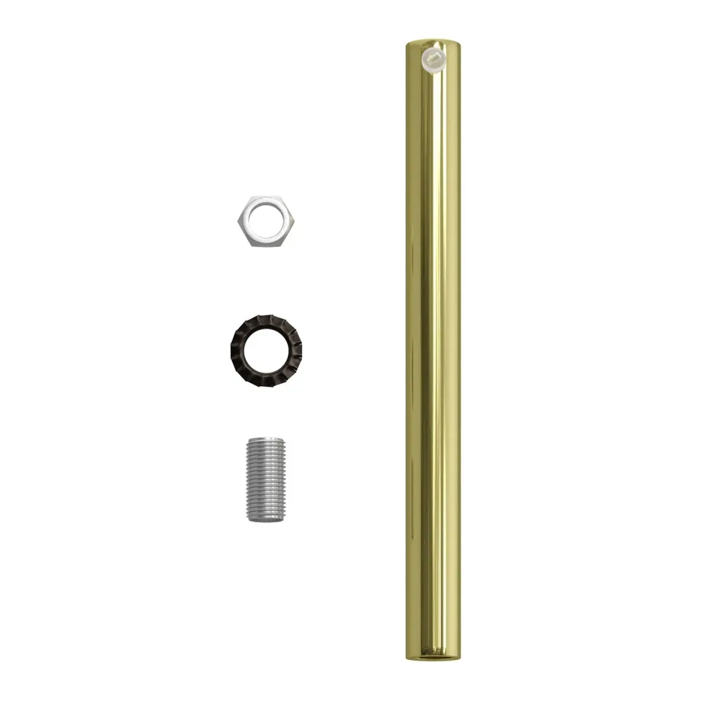 Serre-câble cylindrique en métal longueur 15 cm complet de tige, écrou et rondelle - Laiton