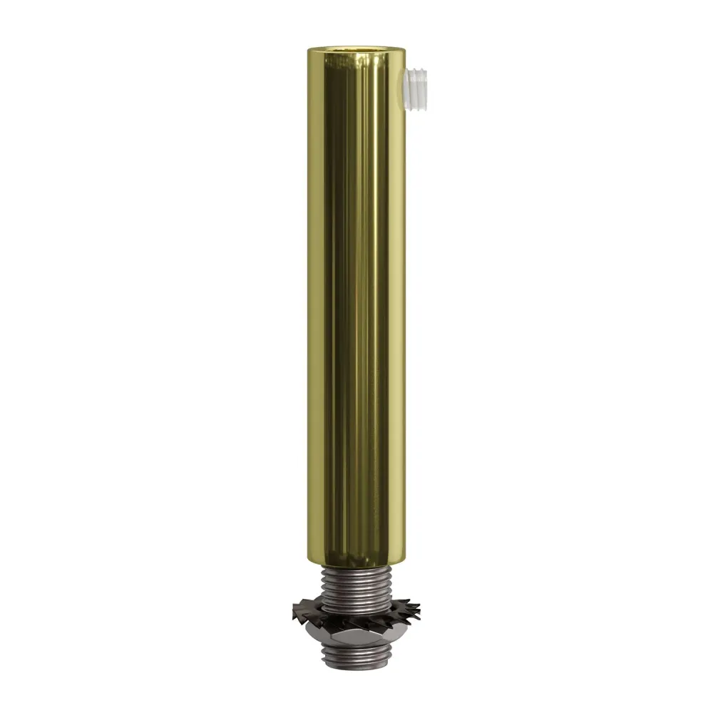 Serre-câble cylindrique en métal longueur 7 cm complet de tige, écrou et rondelle - Laiton
