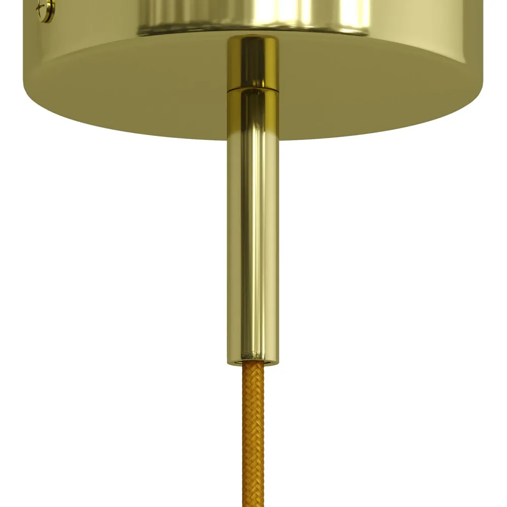 Serre-câble cylindrique en métal longueur 7 cm complet de tige, écrou et rondelle - Laiton