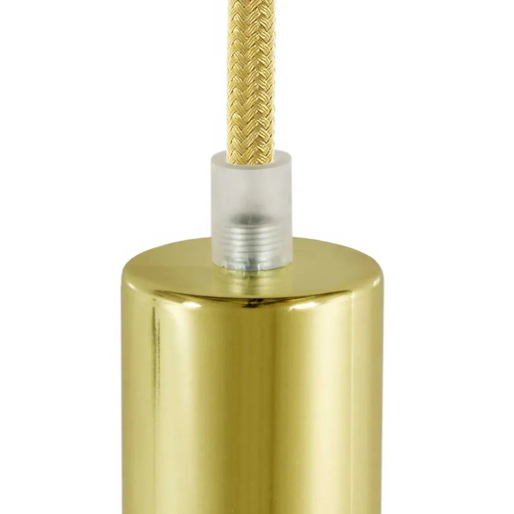 Serre-câble cylindrique en plastique complet de tige, écrou et rondelle - Transparent