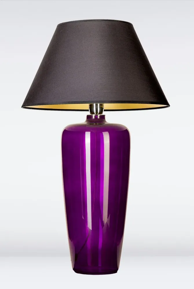 Lampe en verre Signature violet vert étroit Signature Home Collection
