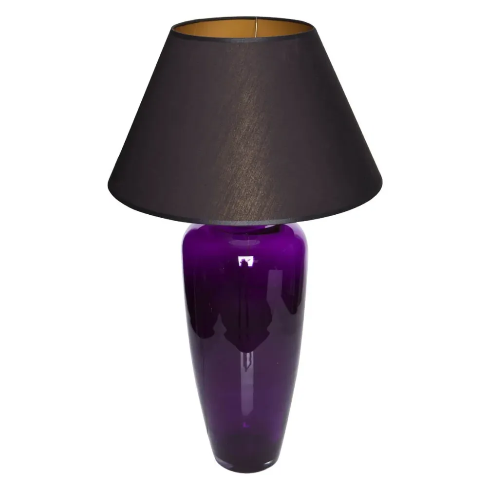 Lampe en verre Signature violet vert étroit Signature Home Collection