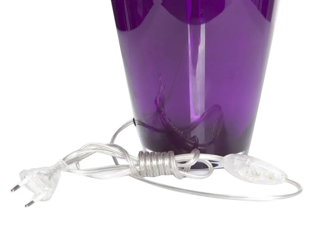 Lampe en verre Signature violet vert étroit Signature Home Collection