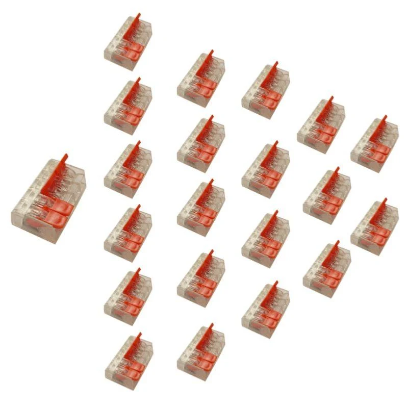 Borne de raccordement à levier 5 entrées (Pack de 20) Silamp