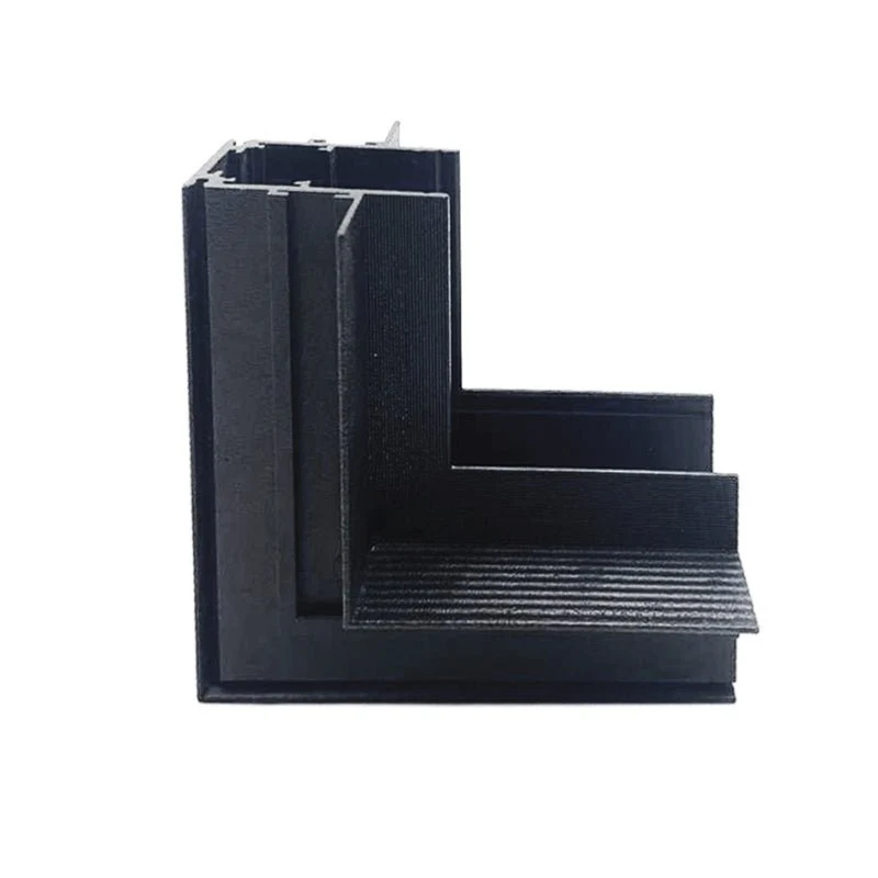 Connecteur Angle Rentrant Pour Rail Magnétique Encastré Noir + Connecteur Souple Silamp