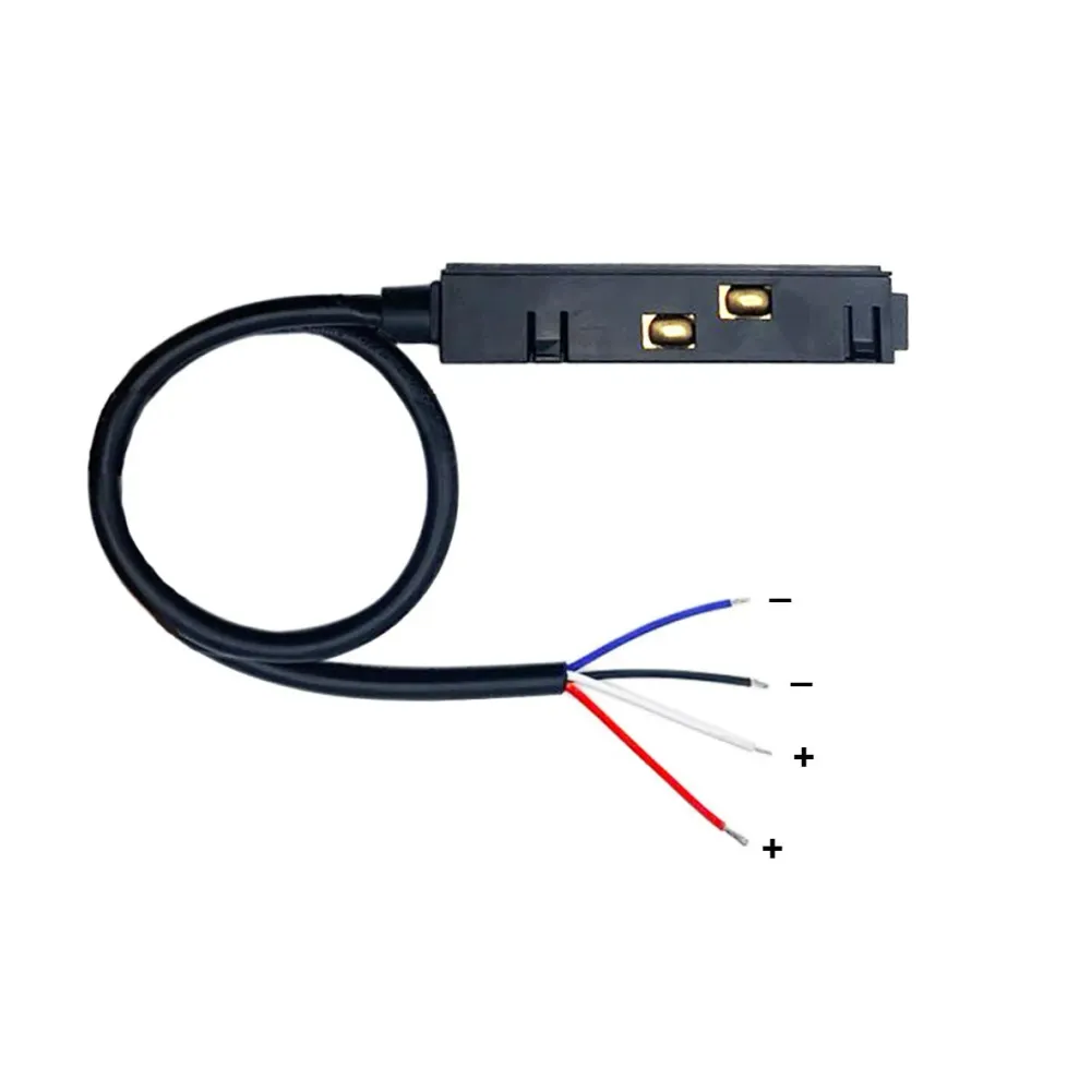 Connecteur Linéaire pour Rail Magnétique 48V 4 fils NOIR Silamp