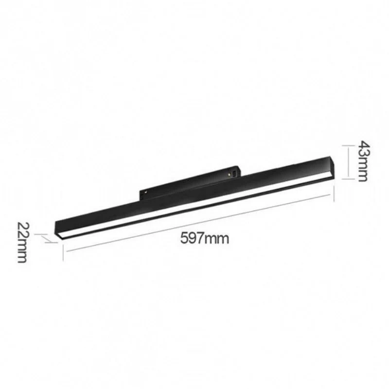Kit Profilé LED sur Rail Magnétique 48V 20W Dimmable Noir + Télécommande Silamp