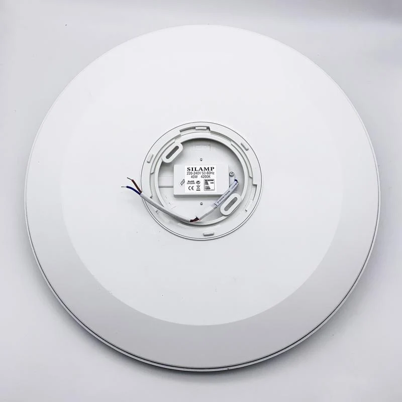 Plafonnier LED Rond 40W 220V Contour Argenté Silamp