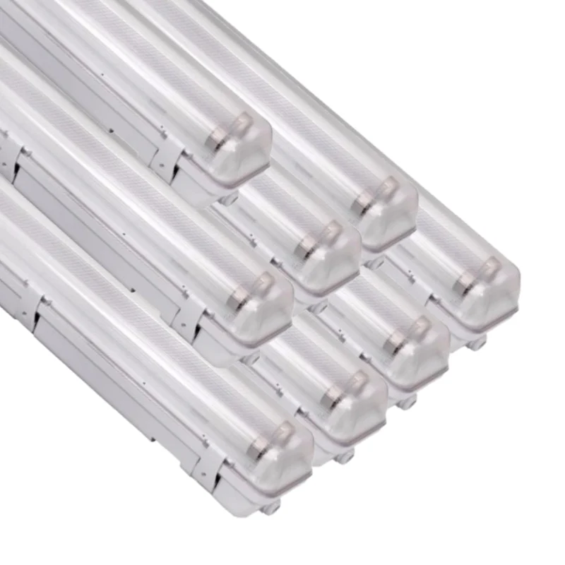 Réglette LED étanche Double pour Tubes LED T8 150cm IP65 (boitier vide) (pack de 8) Silamp