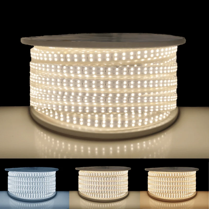 Ruban LED 220V Fin Recoupable 50M Double Rangée 9W/m IP65 2835 180LED/m Silamp